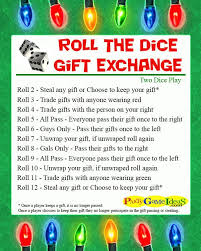 Roll The Dice Gift Exchange Games Christmas Gift Games Christmas Gift Exchange Games Holiday Party Games