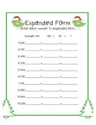Expanded Form Winter Theme Worksheet 2nd Grade Expanded Form Worksheets Expanded Form Expanded Form Math