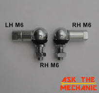 M6 Ball & Socket Joint 10mm 1 x Right Hand & 1 x Left Hand ...