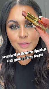 Brushed in bronze • greige • stone #macholiday #macfrostlipstick  #macfizzyfeels