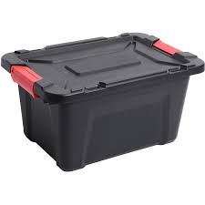 Stackable heavy duty storage bins. Ezy Storage Heavy Duty Storage Container 30l Black Big W