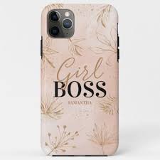 Trendy Girly Pink Gold Girl Boss Name Case Mate Iphone Case Zazzle Com Gold Girl Iphone Cases Pink And Gold