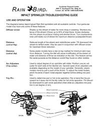 I can't figure out how to adjust the ones in the backyard! Impact Sprinkler Troubleshooting Guide Rain Bird