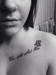Alice In Wonderland Black And White Tattoos Alice In Wonderland Quote Tattoo Mad Hatter Tattoo Quotes Alice And Wonderland Quotes Wonderland Quotes