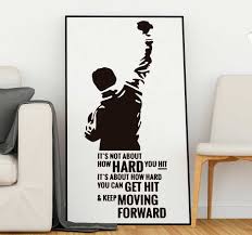 This is us mirror wall stickers inspirational family quote wall stickers diy art lettering saying wall decals crazy loud love 3d acrylic wall decor for home decoration bedroom living room office. Keep Moving Forward Rocky Quote Sticker Tenstickers