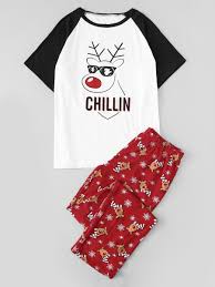 Some of the cutest christmas themed pajamas and sleeper sets for babies, and why you should make holiday pajamas a yearly. Christmas Men Deer Print Pajama Set Shein Sheinside Print Pajamas Pajama Set Christmas Fashion