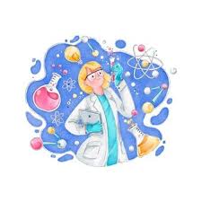 Download Female Scientist With Long Hair And Glasses For Free Science Art Drawings Chemistry Art Biology Art