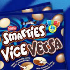 It comes from the latin word vicis, which means a change, an alteration. Nestle Smarties Vice Versa Reviews In Chocolate Chickadvisor