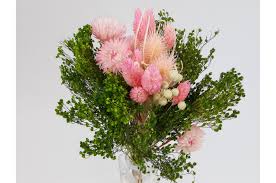One of the dried flower suppliers sell only by the box, the other will accomodate clients seeking just a few bunches. Dried Flowers Pink Bouquet Size Small Bulk Sale Phocealys Wholesale Supplier Professionals