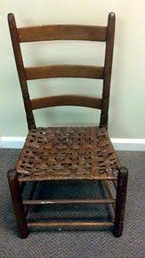 Antique Mission Shaker Ladder Back Primitive Chair W Woven Cane Seat