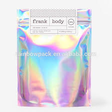 Printed Ziplock Bags Mylar Aluminum Foil Holographic Bag Buy Holographic Flim Packaging Bag Holographic Film Ziploc Frank Body Scrub Frank Body Shimmer Scrub