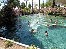 There are three entrances to the plateau. Cleopatra S Pool At Hierapolis Fotos Von Pamukkale Aegean Region Turkey Touristische Routen