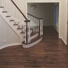 New Solid 2 1 4 Red Oak Hardwood Floors Refinished With One Coat Of Dark Walnut Stain Color And Th Hardwood Floor Colors Oak Hardwood Flooring Red Oak Hardwood