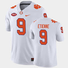 Clemson Tigers Travis Etienne College Football Jersey Away Game White Men S 2.before you place order, let's confirm the design first, you can choose design from our design library, the color is changeable if you don't like the.