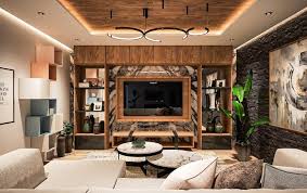 Large living room boasting elegant leather. The 50 Best Entertainment Center Ideas Home And Design