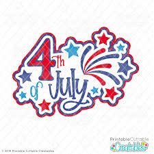 Download 4th Of July Title Svg File Clipart For Cricut Silhouette