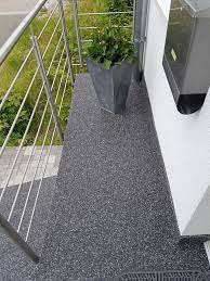 Steinteppich Anthrazit Treppe Aussen Aussentreppe Balkonbelag