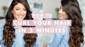 The dampness will help the hair to fold into each other. How To Curl Your Hair In 5 Minutes Youtube