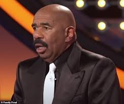 Shocked Steve Harvey doubles over while cringing at Family Feud  contestant's racy answer