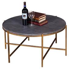 Free delivery and returns on ebay plus items for plus members. Galileo Hollywood Regency Grey Leather Top Antique Brass Legs Round Coffee Table 31 W 40 W Kathy Kuo Home