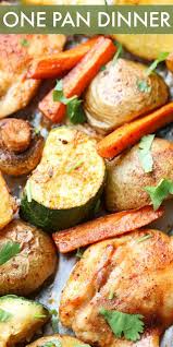 Baked One Pan Chicken Potatoes And Vegetables Valentina S Corner In 2020 Sheet Pan Dinners Recipes One Pan Dinner Chicken Dinner