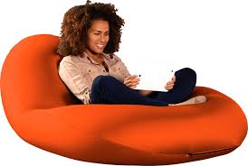 This bright orange bean bag measures h180x w140cm and is filled with polybeads. Kids Cloud Nest Large Orange Bean Bag Chair Rooms To Go