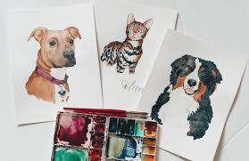 Being happy with your pet portrait isn't good enough for us; Custom Pet Portraits Letter Lane Design Studio