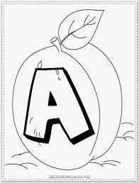 Letter A For Apricot Coloring Pages | AMP Blogger design