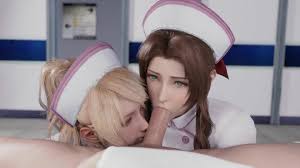 Lunafreya & Aerith Double BJ Nurse [Lazy Procrastinator]