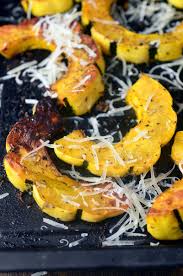 Parmesan Herb Roasted Delicata Squash Recipe Recipe Delicata Squash Recipe Delicata Squash Veggie Dishes