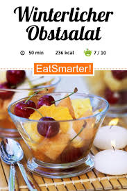 Winterlicher Obstsalat Mit Kirschen Rezept In 2020 Obstsalat Obst Kirschen