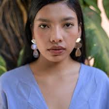 Mexico Taxco Silver Cylinder Heavy Dangle Earrings