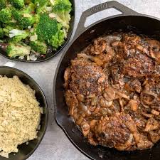 Some air frying guides recommend preheating for better results when air frying meat you want to get a nice sear on, like steak and chicken breasts. Healthy Hamburger Steak And Gravy With Garlic Butter Mashed Cauliflower