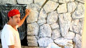 How to whitewash stone fireplace youtube. How To Paint Update An Old Stone Or Brick Fireplace Or Wall Youtube