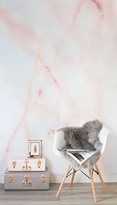 Love These Strawberry Milkshake Hues This Faux Marble Wallpaper Design Combines Beautiful Pastel Pink Hues With The Pastel Room Room Wallpaper Marble Bedroom