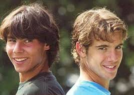 Rafael nadal of spain returns a shot in the men's doubles gold medal match against horia tecau rafael nadal and marc lopez of spain in action during a men's doubles quarterfinals match. Young Boys Rafael Nadal And Richard Gasquet 2 Rafael Nadal Fans