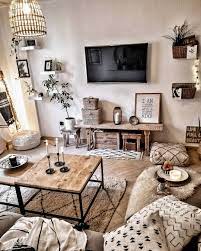 We Love This Boho Feel What Do You Think Of This Decor Style Tag A Friend Who We Apartment Living Room Design Living Room Decor Modern Rustic Living Room