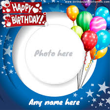 Happy Birthday Wishes Balloons With Name Edit Happy Birthday Balloon Card For Kids With Name And Photo Edit In 2020 Birthday Card With Photo Birthday Wishes With Name Birthday Card With Name