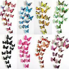 Gambar wallpaper dinding 3d pasti mempunyai ciri khas tersendiri yang akan memukau para penghuni rumah. Wallpaper Stiker Dinding Kupu Kupu 3d Butterfly Dekorasi Rumah Lazada Indonesia