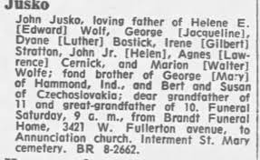 Obituary for Jusko John Jusko
