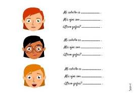 Printable Spanish Worksheets Hair And Eye Colour Color De Pelo Cabello Y Ojos Worksheets Printables Espanol Spanish Worksheets Color De Pelo Ojos