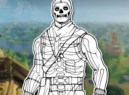 Fortnite skull trooper coloring page. How To Draw Skull Trooper Fortnite Battle Royale Drawing Tutorial Draw It Too