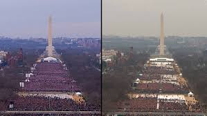 Obama's inauguration in 2013 (left) and trump's inauguration in 2017 (right). Inaugural Crowd Sizes Trump V Obama Cnn Video