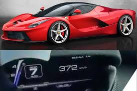 Ferrari laferrari on the road. Video Ferrari Laferrari Hits 372 Kmph On A German Highway The Financial Express