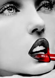 Black And White With Pop Of Color Lipstick By Soli Art 500px Color Splash Red Color Pop Color Splash
