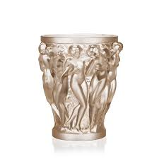 Bacchantes Vase In Crystal Glass By Lalique Lalique Vase Art Deco Vases