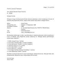 Dengan hormat, berhubungan dengan informasi lowongan kerja pada pt mitra pasifik medan yang dimuat pada koran waspada pada 13 april 2018. Contoh Surat Lamaran Kerja Guru Honorer Yang Masih Kuliah