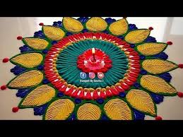 Top 7 Best Rangoli Designs To Make In Diwali 2019 Rangoli By Sneha J Youtube Di 2020 Diwali Wax Stencil