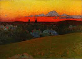 Sunset Over Ipswich Landscape Art Ipswich Landscape