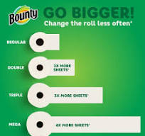Bounty Select-A-Size 2-Ply Paper Towels, Double Roll, 11" x ...